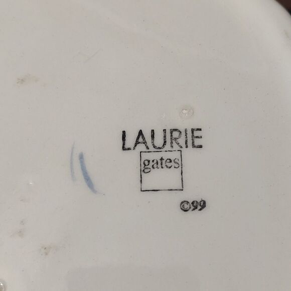 Vintage Laurie Gates Los Angeles Pottery Lady Mouse floral apron Cookie Jar  EUC - Picture 9 of 10